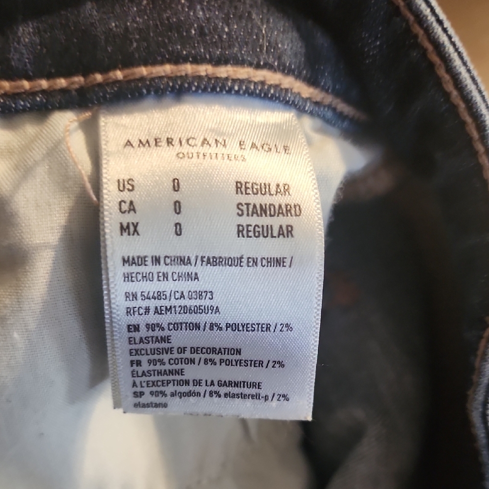 American Eagle Outfitters Ripped Blue Skinny Jeans - Picture 12 of 14